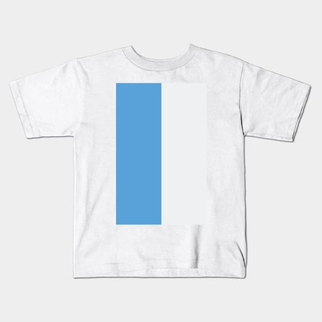 Manchester City Sky Blue and White Half design Kids T-Shirt by Culture-Factory